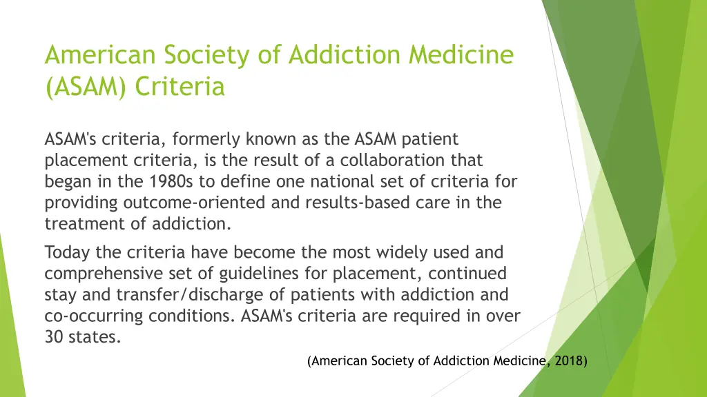 american society of addiction medicine asam
