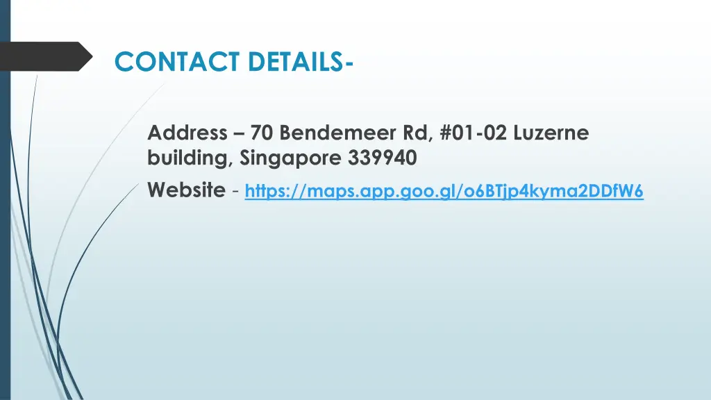 contact details