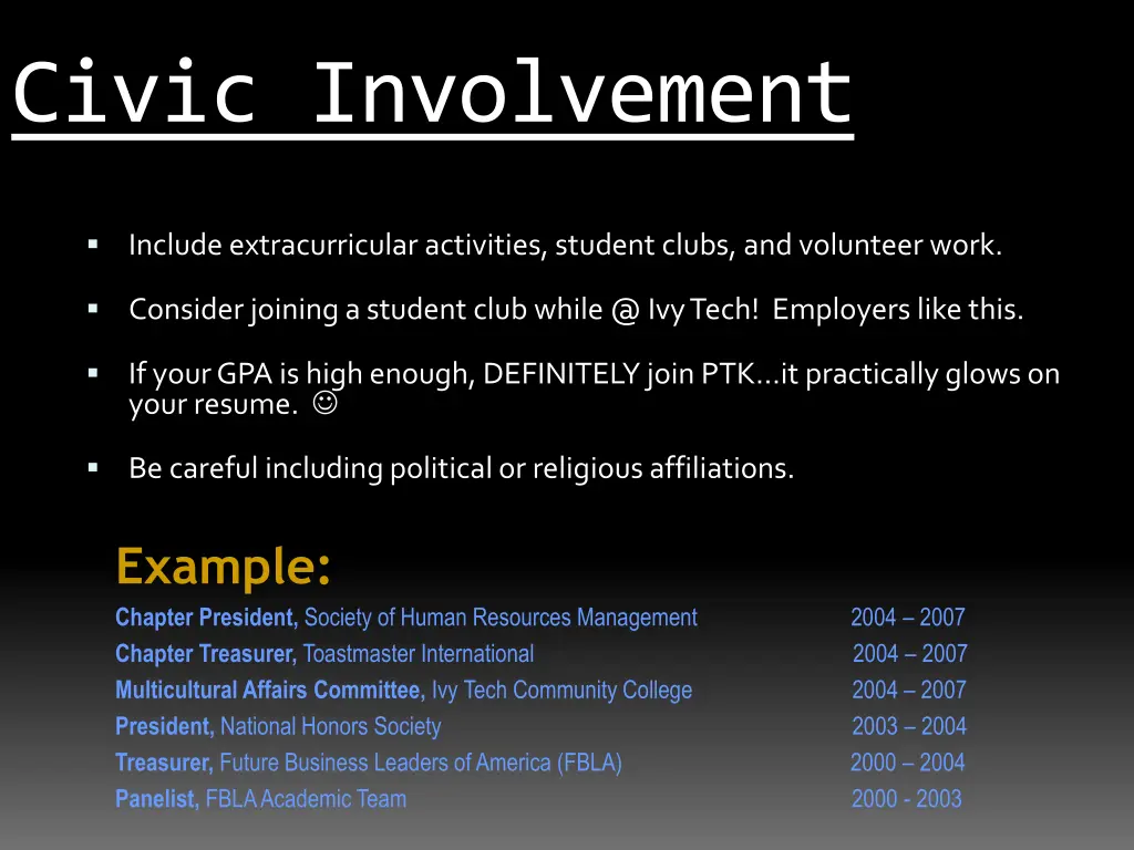 civic involvement