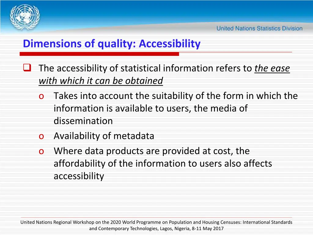 dimensions of quality accessibility