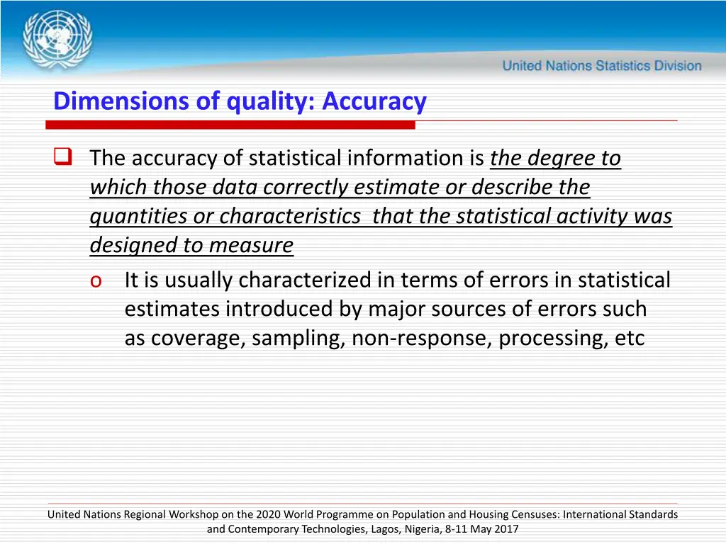 dimensions of quality accuracy