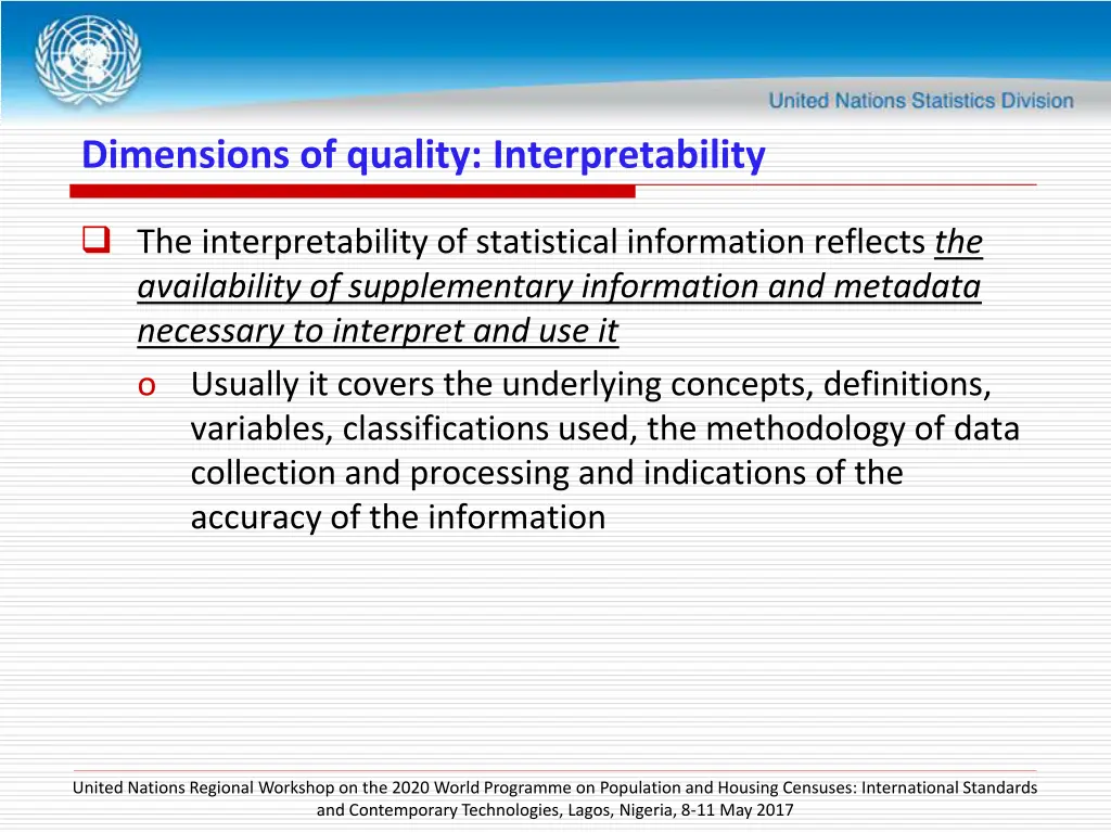dimensions of quality interpretability