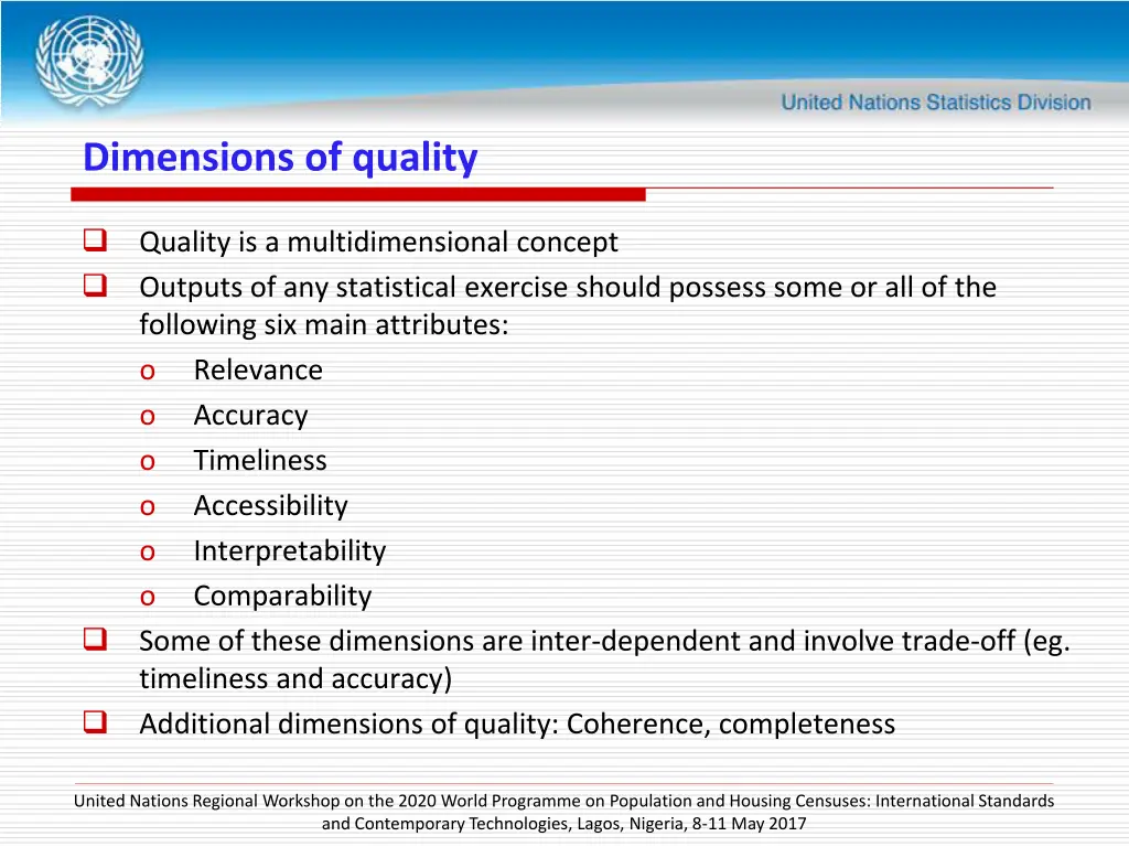 dimensions of quality