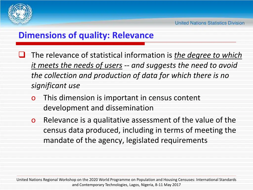 dimensions of quality relevance