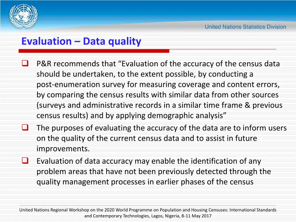 evaluation data quality