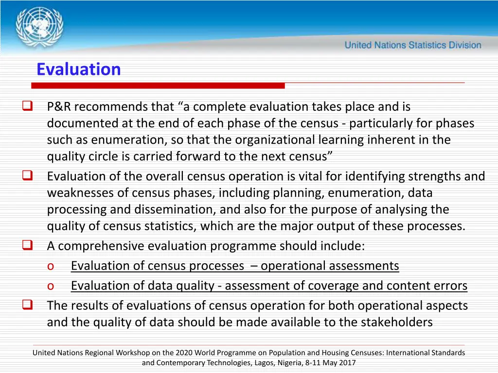 evaluation