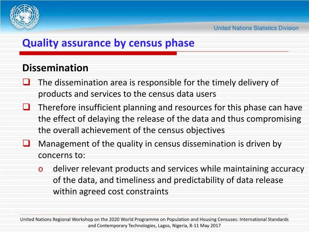 quality assurance by census phase 7
