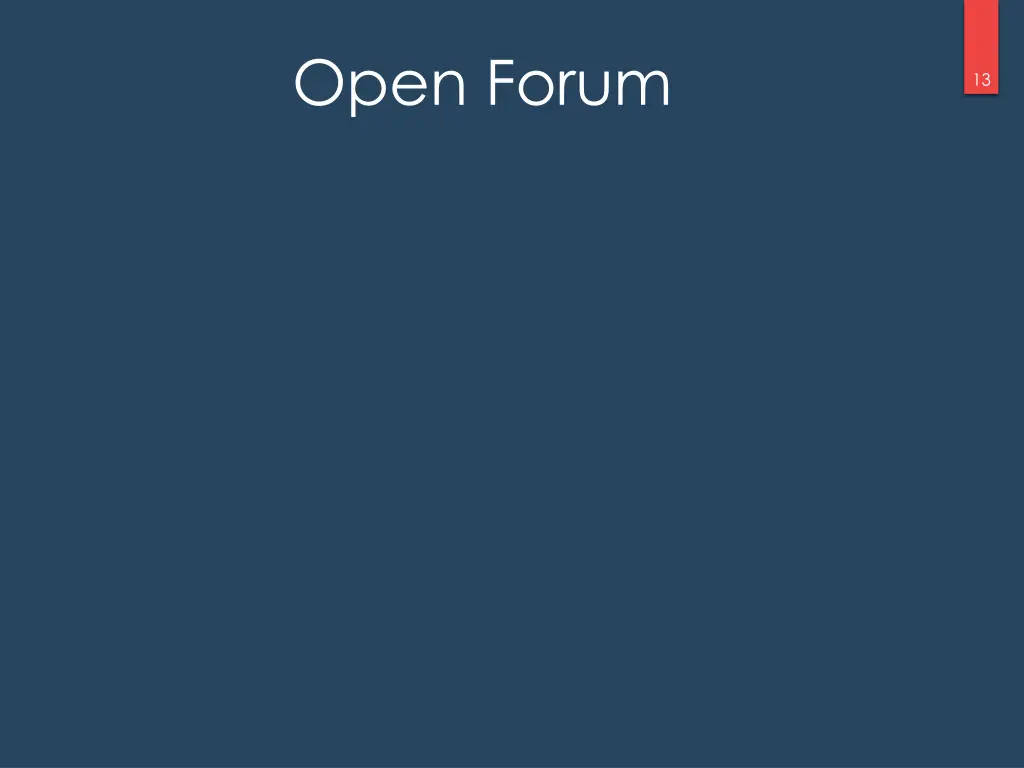 open forum