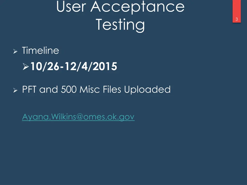 user acceptance testing