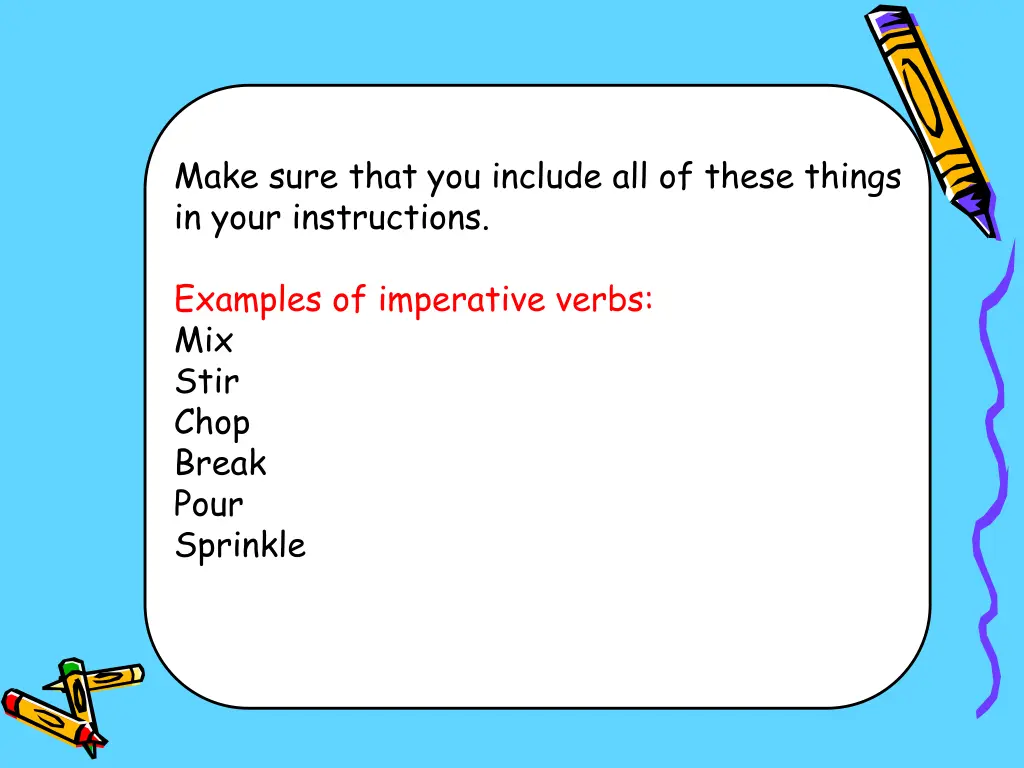 make sure that you include all of these things