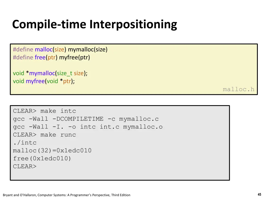 compile time interpositioning 1