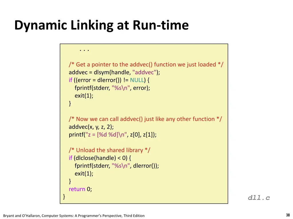 dynamic linking at run time 1