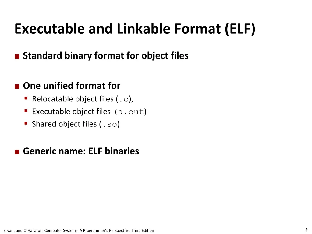 executable and linkable format elf