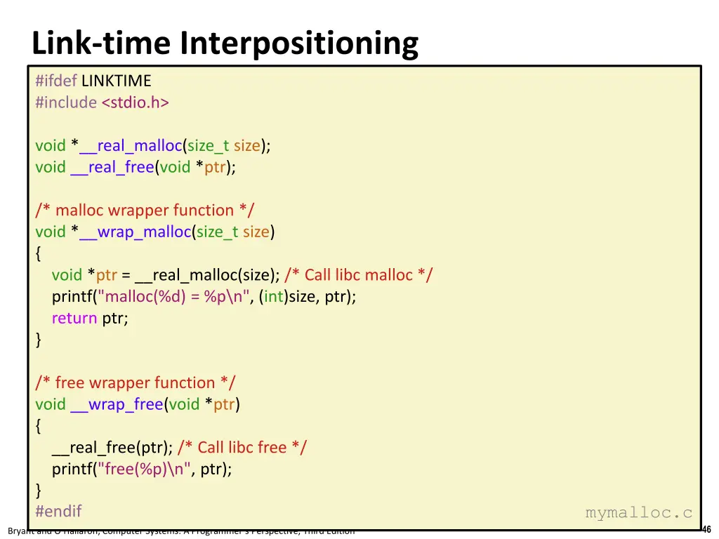 link time interpositioning