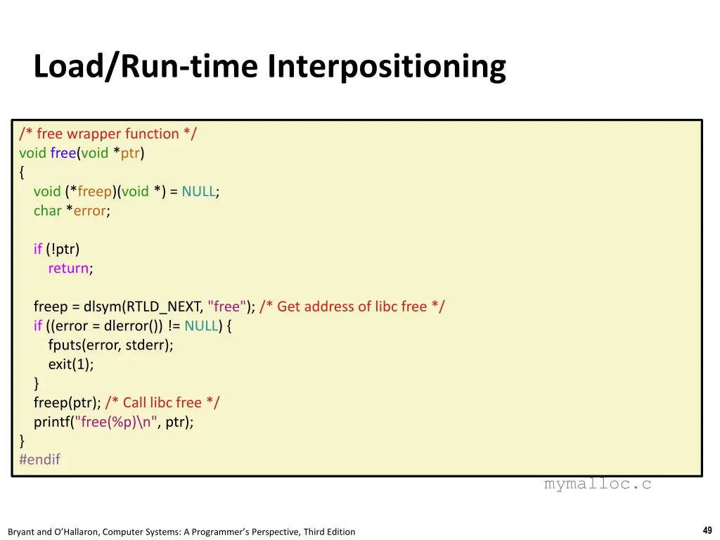 load run time interpositioning 1