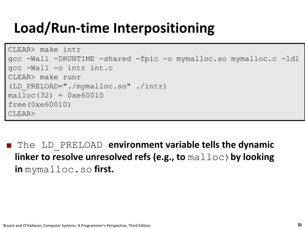 load run time interpositioning 2