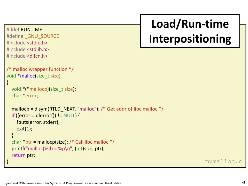 load run time interpositioning