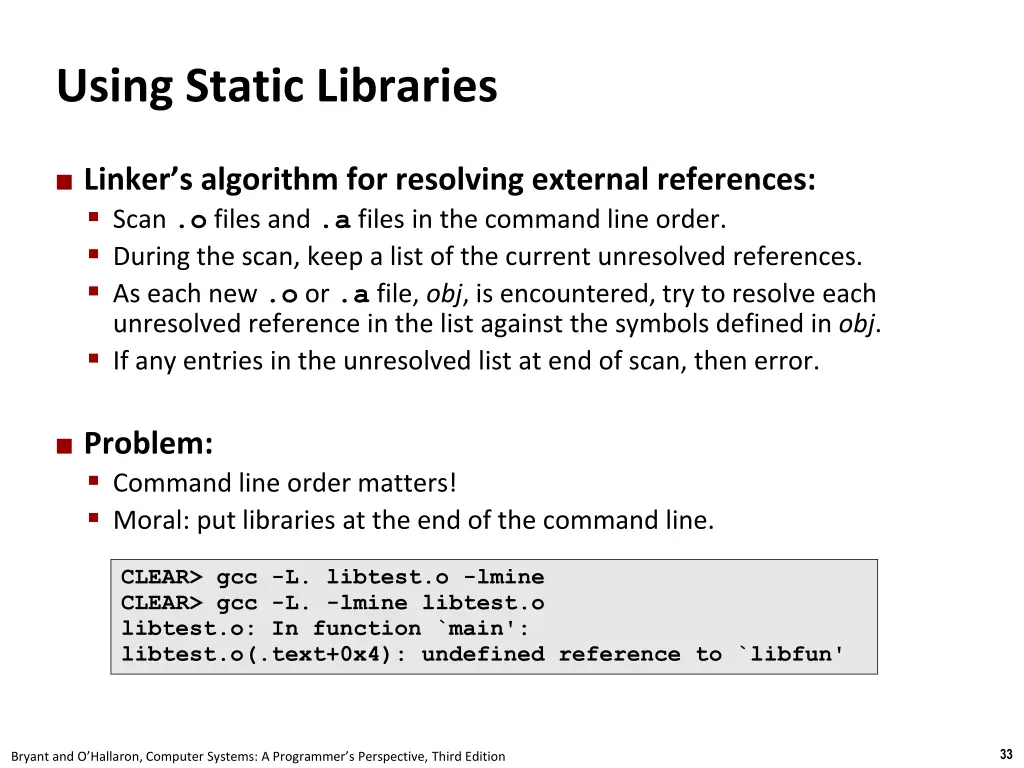 using static libraries