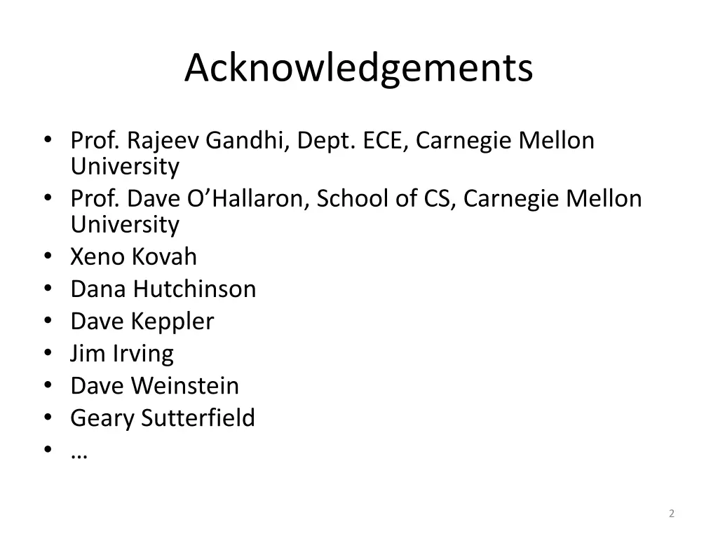 acknowledgements