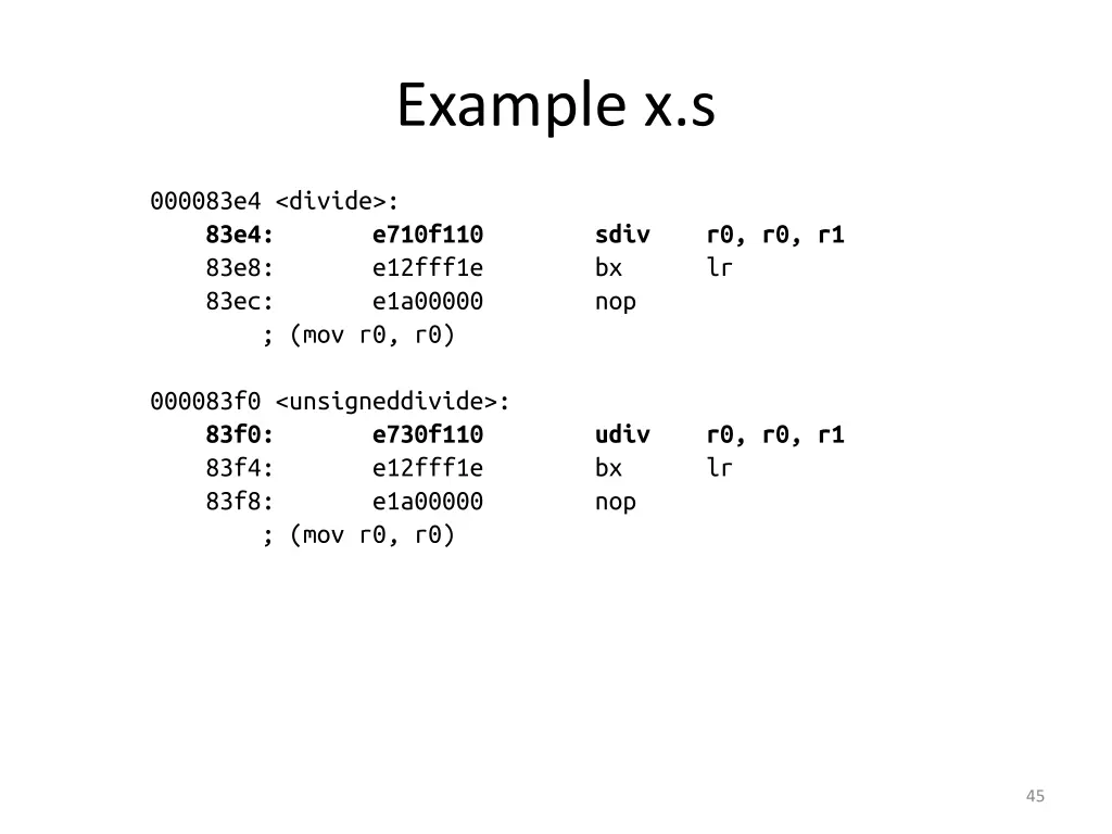 example x s