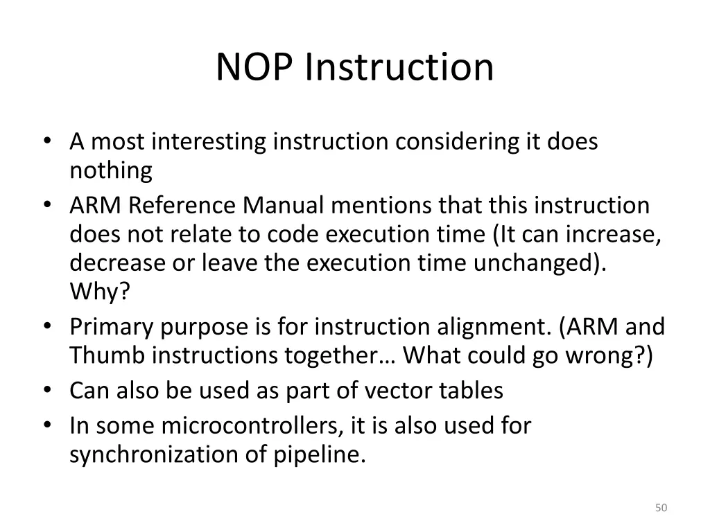 nop instruction
