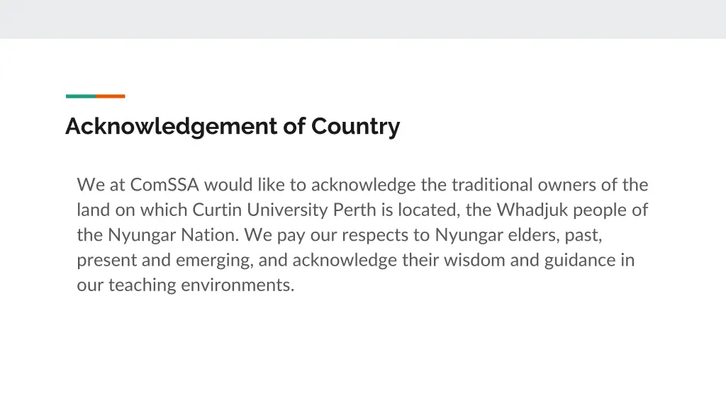 acknowledgement of country