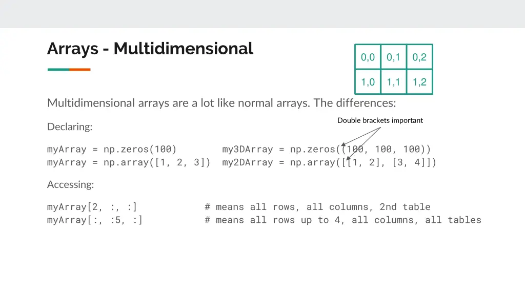 arrays multidimensional