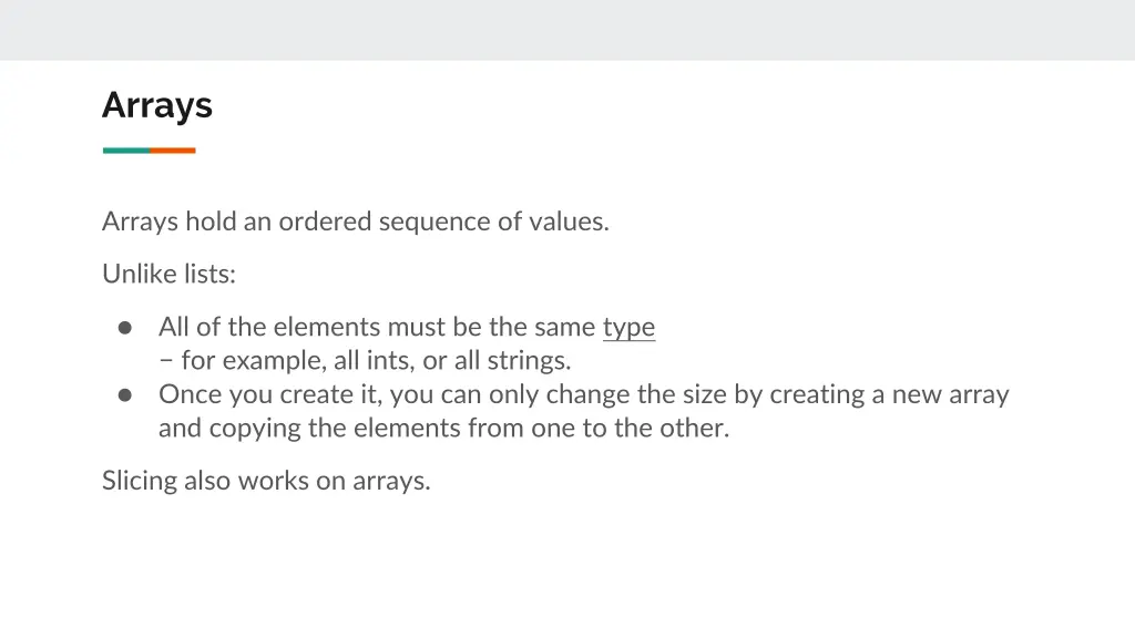 arrays