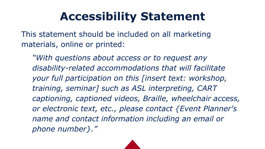 accessibility statement