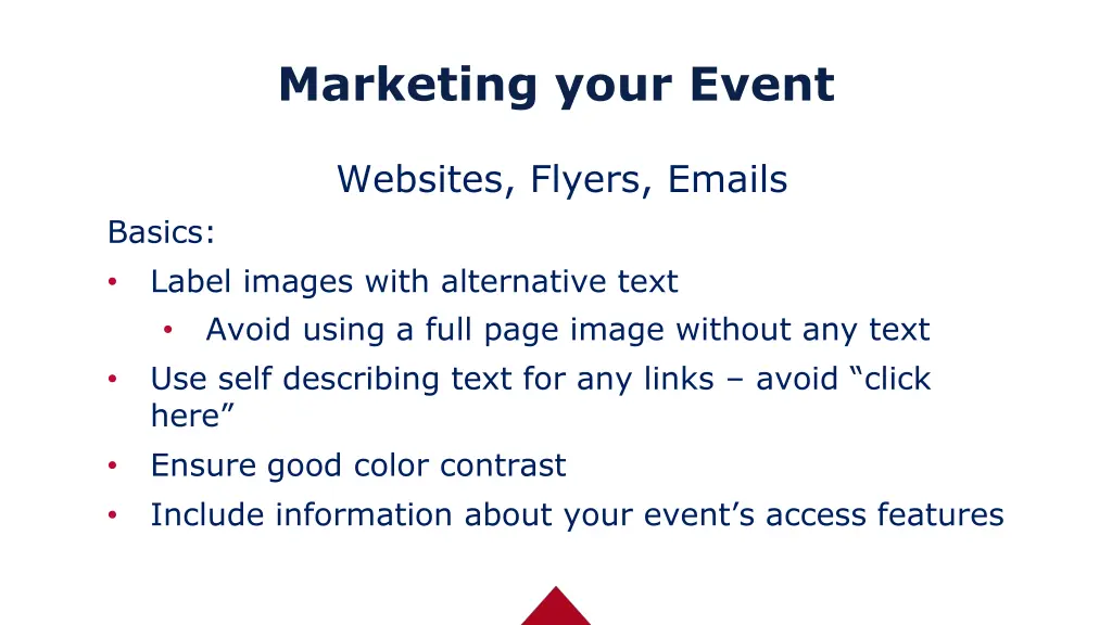 marketing your event