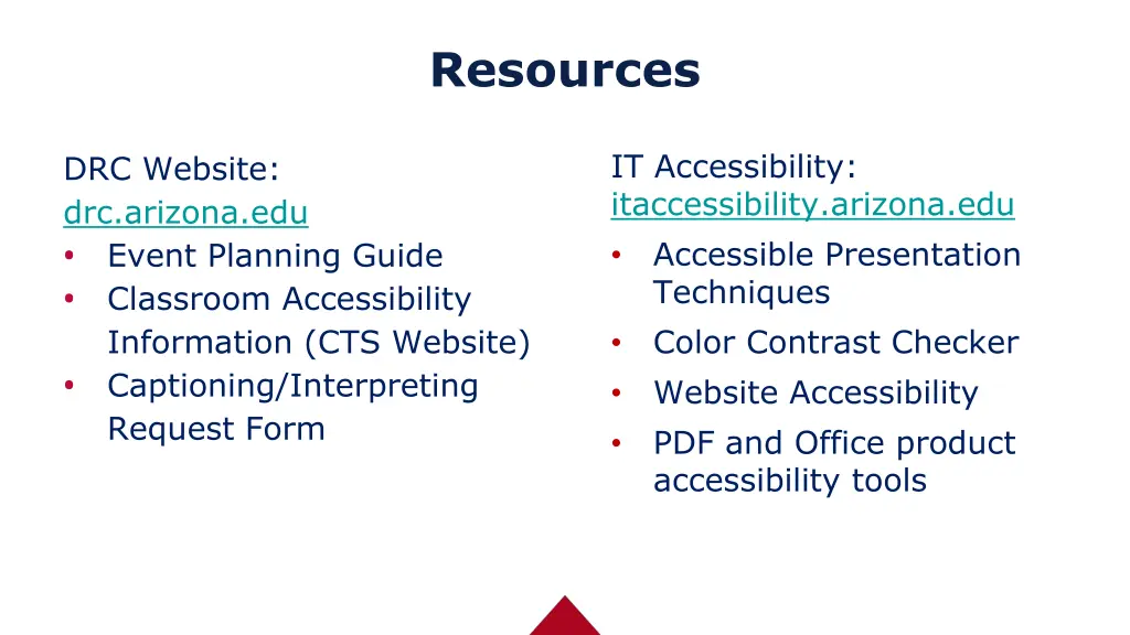 resources