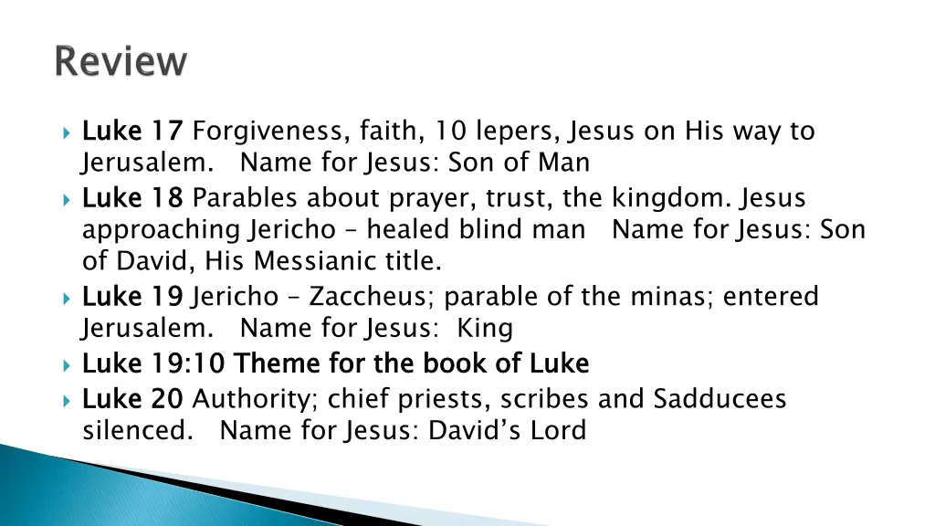 luke 17 jerusalem name for jesus son of man luke