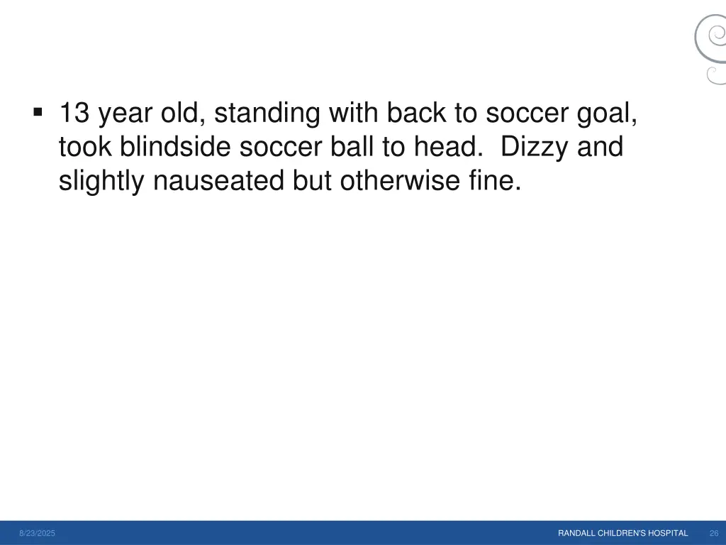 13 year old standing with back to soccer goal