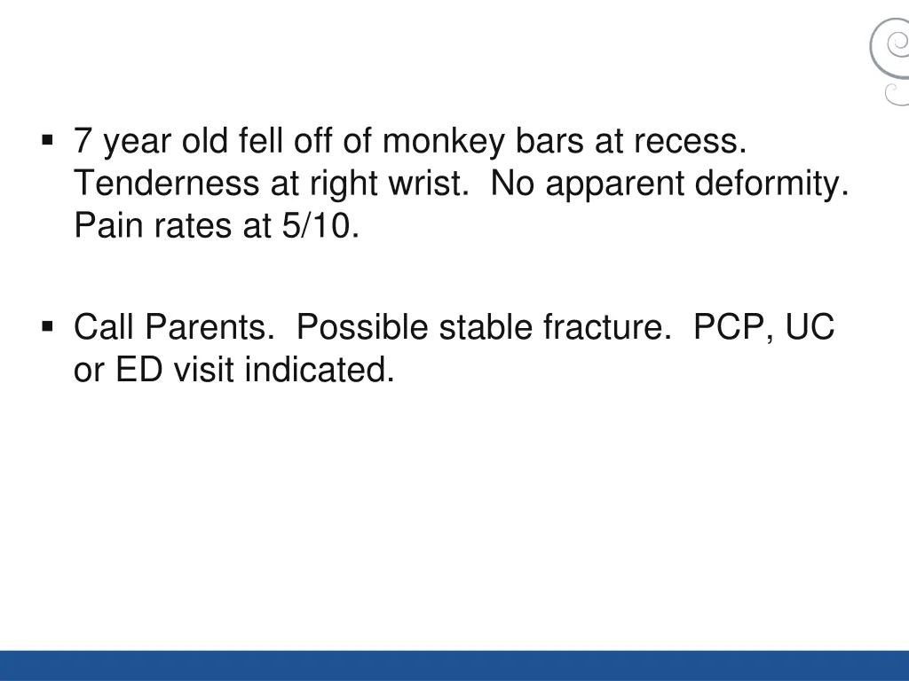 7 year old fell off of monkey bars at recess 1
