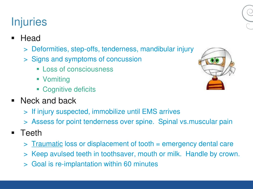 injuries