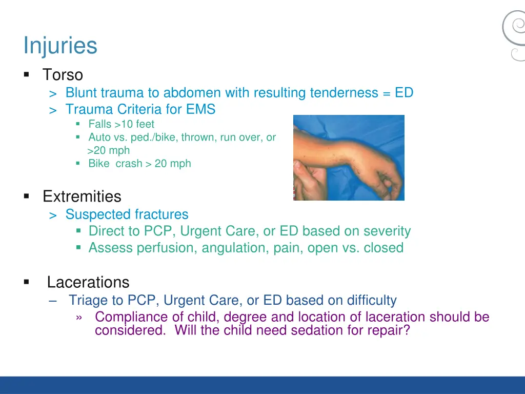 injuries torso blunt trauma to abdomen with