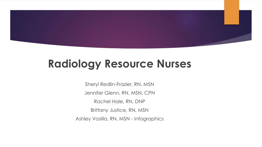 radiology resource nurses