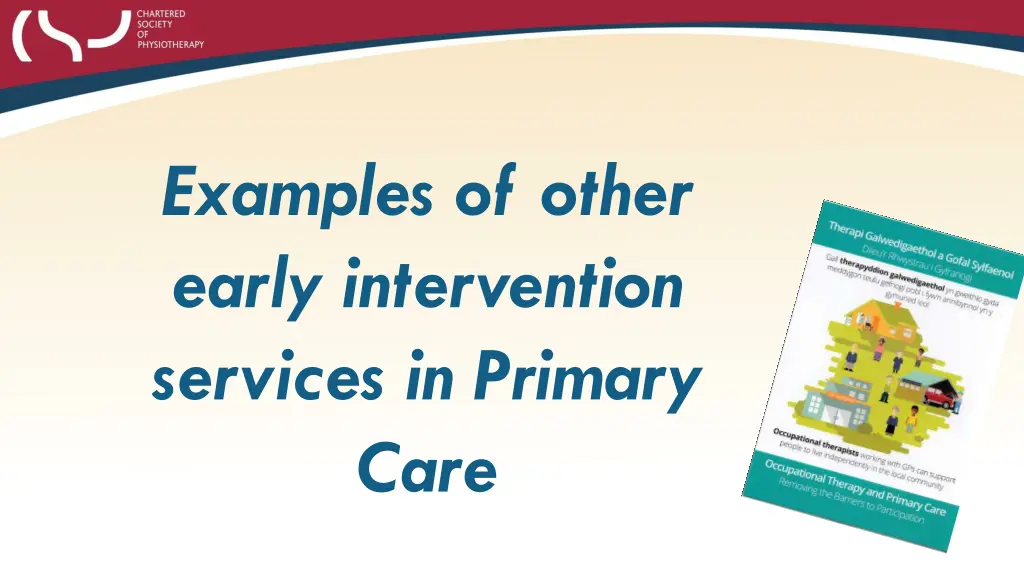 examples of other early intervention services