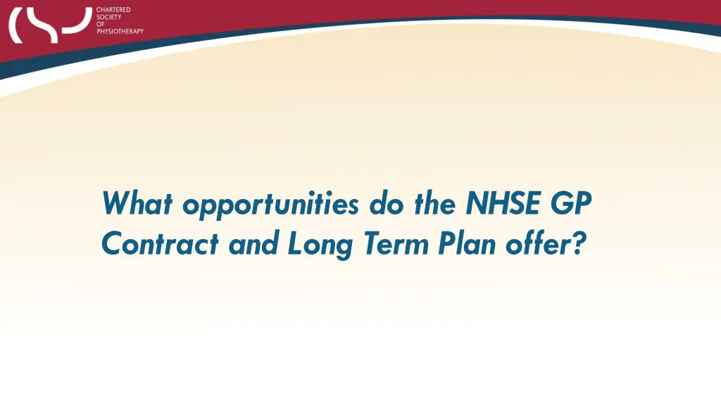 what opportunities do the nhse gp contract