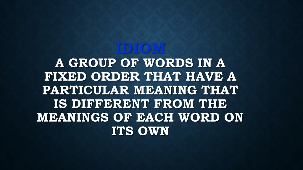 idiom