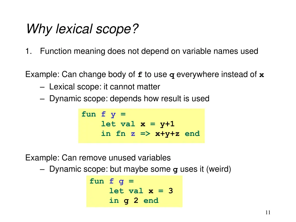 why lexical scope 1