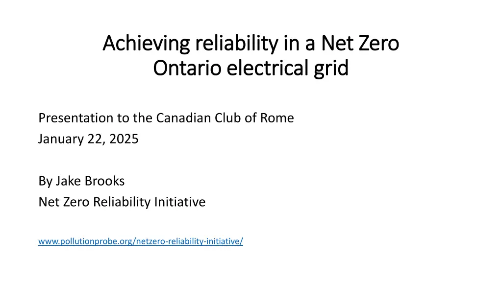 achieving reliability in a net zero achieving