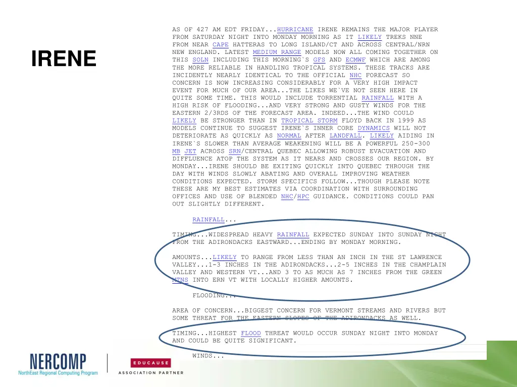 as of 427 am edt friday hurricane irene remains