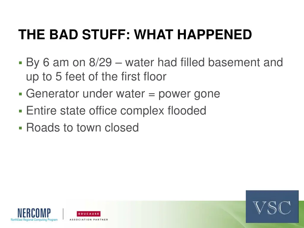 the bad stuff what happened 2