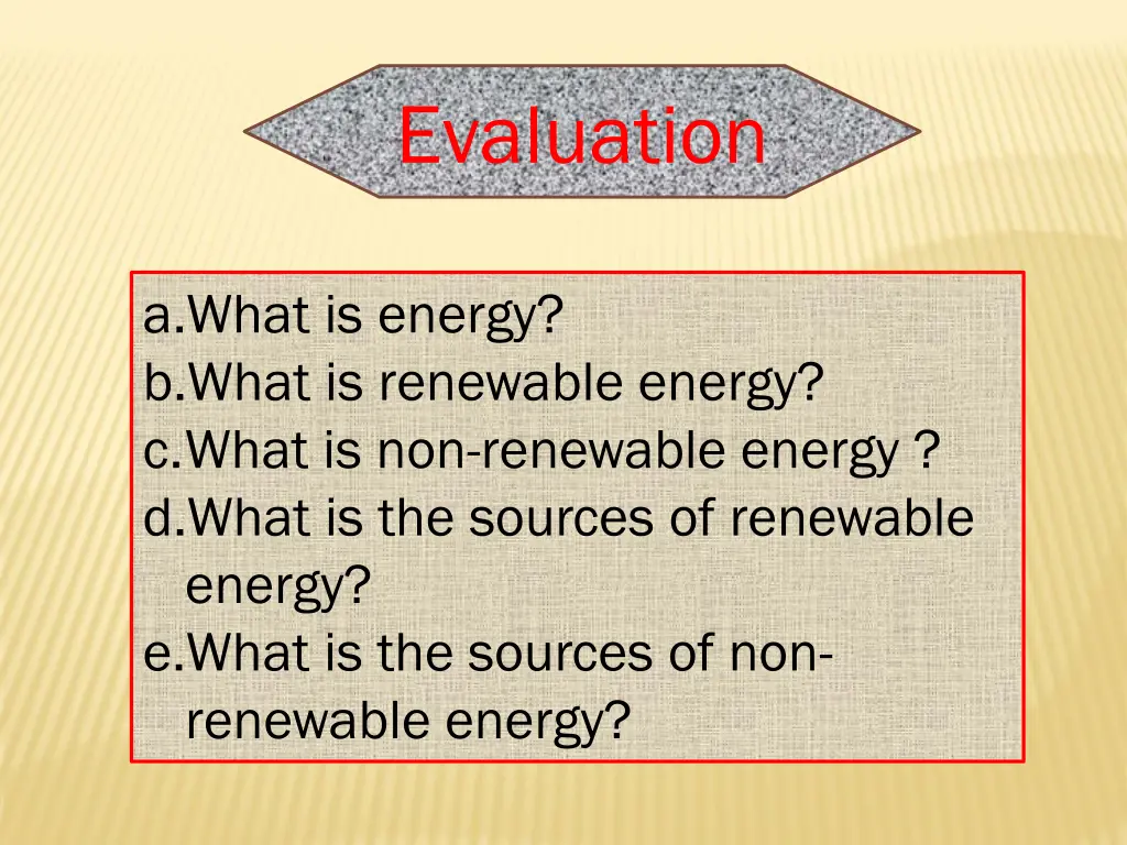 evaluation
