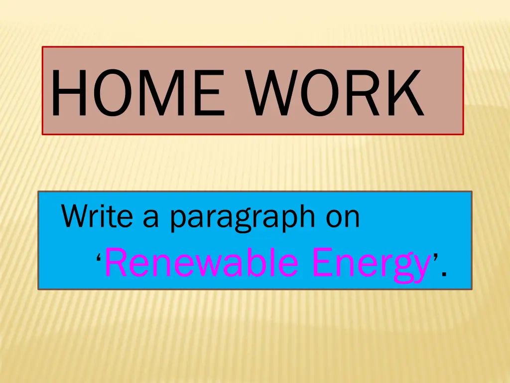 home work