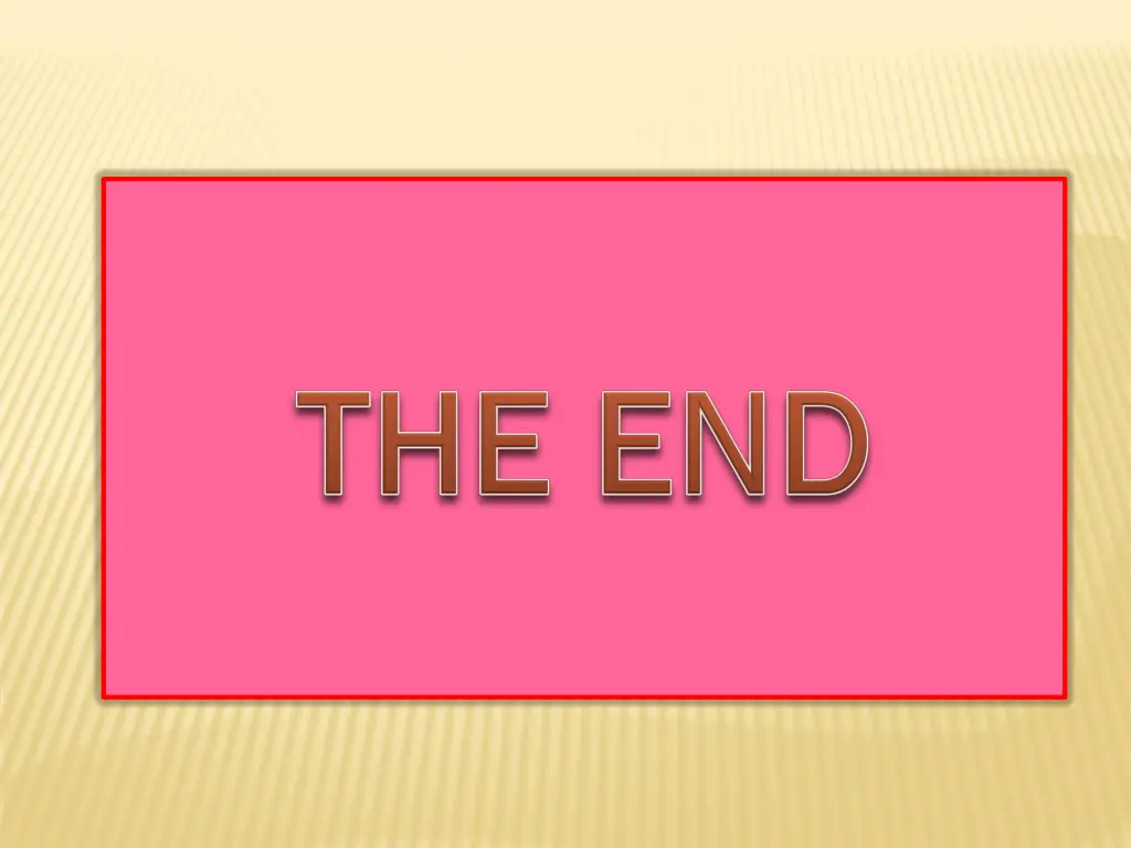 the end the end
