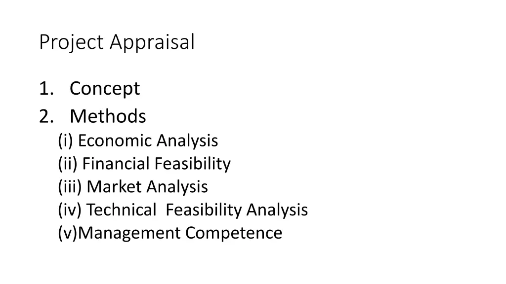 project appraisal 1
