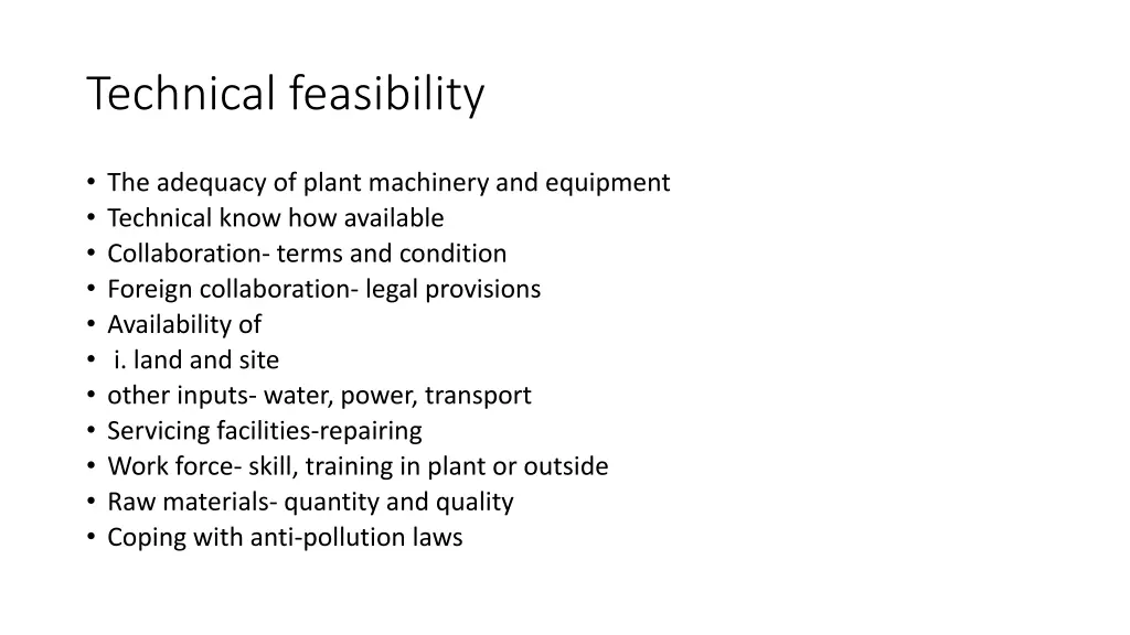 technical feasibility