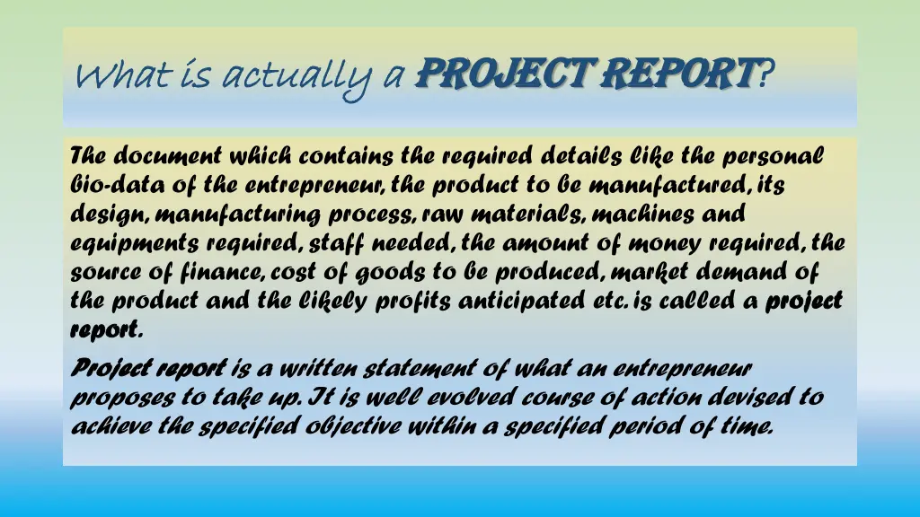 what is actually a what is actually a project